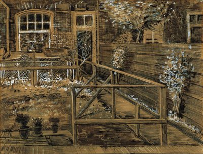 El Jardín Detrás de la Casa de la Madre de Sien en La Haya de Vincent van Gogh